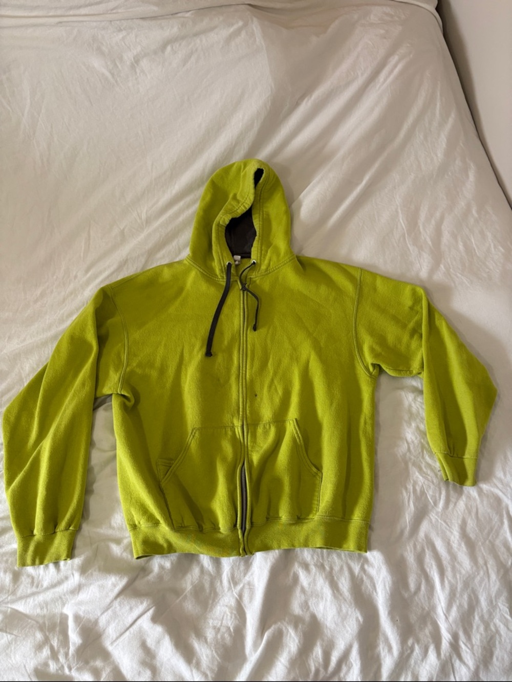 Fruit of the Loom Lime Green Zip-Up Hoodie